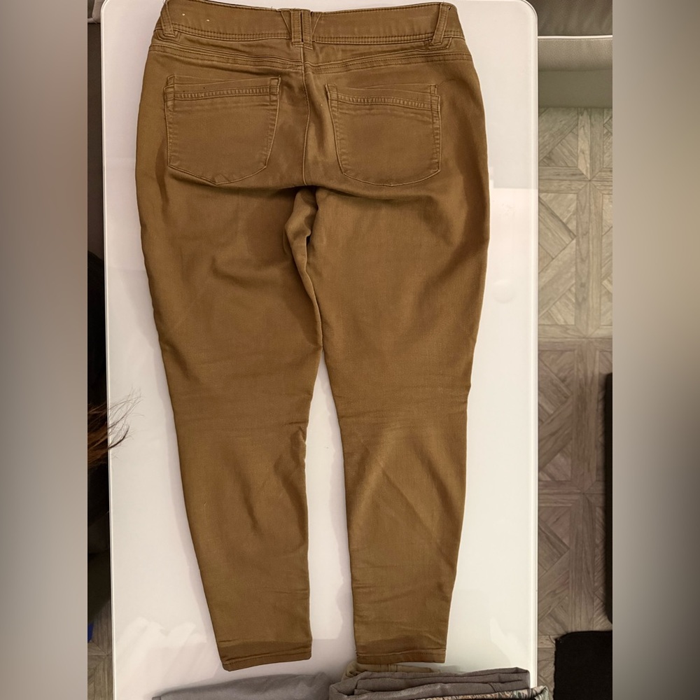 Democracy Brown Skinny Jeans with Branded Button - Picture 6 of 7